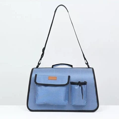 Сумка переноска для котів і собак CosmoPet CP-09 53x23x27 см Блакитний
