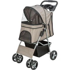 Коляска для тварин "Buggy" Trixie (47 × 100 × 80 см) (сіро-коричнева) (TX-28976)