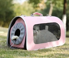 Сумка переноска для котів та собак L 52x22x29 см CosmoPet CP-11 Pink