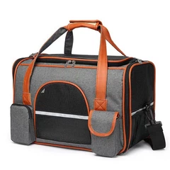 Сумка-переноска для собак і котів 50х30х30 Moorpet CP-63 Dark gray