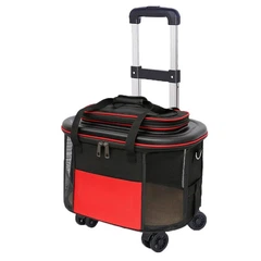 Сумка - переноска для котів і собак CosmoPet CP-45 53 х 23 х 27 см Чорно-червоний
