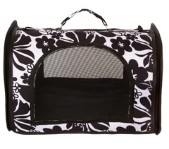 Сумка переноска для котів собак 46x28x30 см CosmoPet CP-48 (L) Black-White