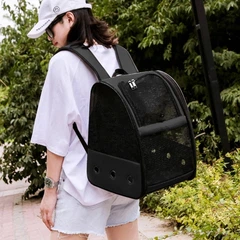 Рюкзак-переноска для котів та собак 41х32х29 см CosmoPet CP-27 Black