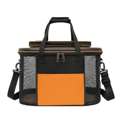 Сумка - перенесення для котів та собак 28х45х28 CosmoPet CP-45 Black - Orange