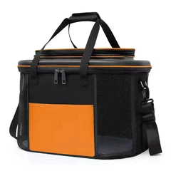 Сумка - перенесення для котів та собак 28х45х28 CosmoPet CP-45 Black - Orange