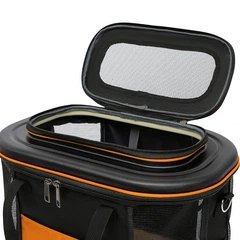 Сумка - перенесення для котів та собак 28х45х28 CosmoPet CP-45 Black - Orange