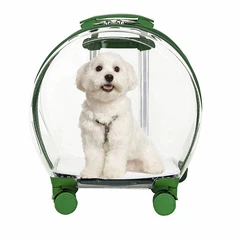 CosmoPet Візок переноска для котів та собак на колесах з телескопічною ручкою CP-302 47х42х24 см Зелений