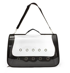 Сумка для перенесення котів та собак 50x25x27 см CosmoPet CP-10L 5 люверсів Black JDT-0845858