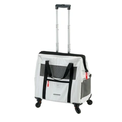 Тролей-переноска для собак та кішок Ferplast Voyager Trolley Grey White