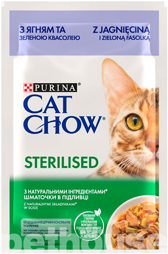Cat Chow Вологий корм (шматочки в соусі) з ягнятиною для дорослих котів
