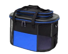 Сумка - переноска CosmoPet для котів та собак 28х45х28 Black - Blue