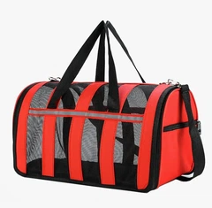Сумка переноска для котів та собак CosmoPet CP-46 49x28x27 см Червоний