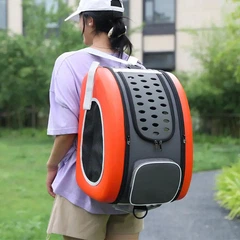 Сумка-переноска для котів та собак CosmoPet CP-49 50 x 32 x 36 см Оранжевий