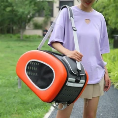 Сумка-переноска для котів та собак CosmoPet CP-49 50 x 32 x 36 см Оранжевий