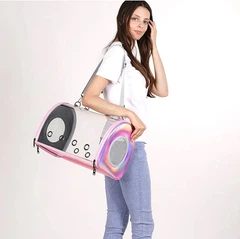 Сумка - переноска для котів та собак гризунів 33х24х26 CosmoPet CP-26 Pink (S)