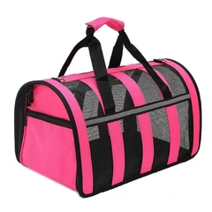 Сумка переноска для котів та собак CosmoPet CP-46 49x28x27 см Рожевий
