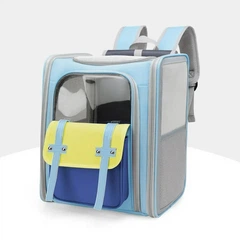 Рюкзак-переноска для котів і собак CosmoPet CP-40 36 x 30 x 23 см Блакитний