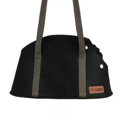 Hi Dog Сумка-переноска для собаки та кота ТМ HiDOG L (52×31×30 см), велика зручна переноска для тварин, чорна (арт. 5883)