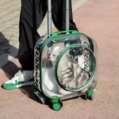 CosmoPet Візок переноска з телескопічною ручкою на колесах 4 штуки для тварин котів собак вагою до 6 кг 40х40х22 см (481131-Prob) Помаранчевий
