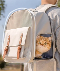 Рюкзак-переноска для котів та собак 40x33x23 CosmoPet CP-51 White