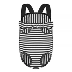 Без бренду Рюкзак-кенгуру для тварин No Brand DT834 Strip Black-White L 12704-84185