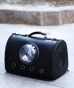 Сумка з ілюмінатором для переноски котів і собак 41x29x25 см CosmoPet CP-18 Black