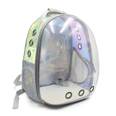 Рюкзак для перенесення котів і собак CosmoPet CP-24 прозорий 42 см х 31 х 28 см Сріблястий