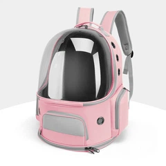 Рюкзак для перенесення котів і собак CosmoPet CP-52 зі стінкою ілюмінатором 43 x 30 x 23 см Рожевий
