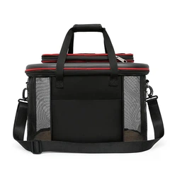 Сумка - переноска для котів та собак 28х45х28 CosmoPet CP-45 Black - Red