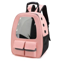 Рюкзак-переноска для котів та собак 41х32х19 CosmoPet CP-36 Pink