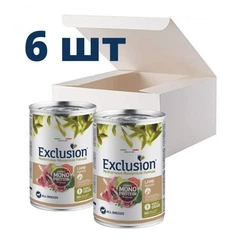 Упаковка вологого корму для собак Exclusion Adult Lamb з ягням 400г 6шт