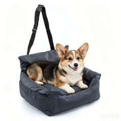 NewPet Автомобільне Крісло Переноска для Собак 2в1 Oxford Relax 55×50×35 см Водонепроникне в Машину Якорна Система Безпеки з Карабіном та Ремінцем для Подорожей з Тваринами