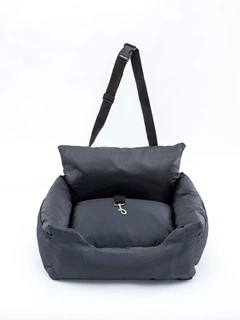 NewPet Автомобільне Крісло Переноска для Собак 2в1 Oxford Relax 55×50×35 см Водонепроникне в Машину Якорна Система Безпеки з Карабіном та Ремінцем для Подорожей з Тваринами