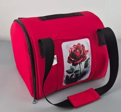 Smart Pet Якісна сумка-переноска для котів та собак "Elayra" 26 х 32 см, висота 25 см, плащівка, флісова подушка, червона, Україна