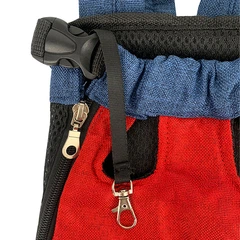 Рюкзак-кенгуру для тварин Lesko A10010-BR Red Blue M