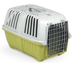 Переноска MPS Pratiko 1 для котів і собак до 12 кг з металевими дверима, 48x33x31.5 см, зелена