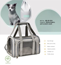 Luposan Сумка-переноска для домашніх тварин Bestopet (Люпосанчик) Portable Travel Bag BS-SS-019S, Grey