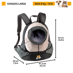 Рюкзак для перенесення собак Ferplast Kangoo Large Grey