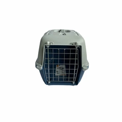Переноска для кота та собаки пластикова MPS ECO PRATIKO 2 metal Dark Blue, 55×36×36 см до 18 кг (072892)