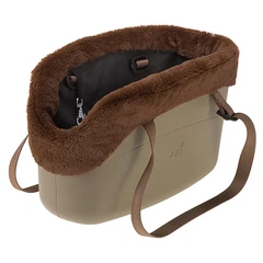 Ferplast Сумка з чохлом WITH-ME BAG WINTER SAND, полімер+бавовна+штучне хутро