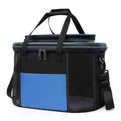 Сумка - переноска для котів та собак 28х45х28 CosmoPet CP-45 Black - Blue