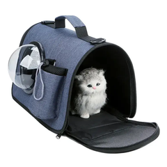 Style Pets Сумка переноска для тварин котів собак гризунів з вентиляцією кишенею ілюмінатором 28х42х24 см (477318-Prob) Синя
