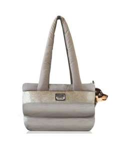 Milk&Pepper Сумка переноска для собак Milk & Pepper Capsule Bag срібна Розмір M (40х20х27см)