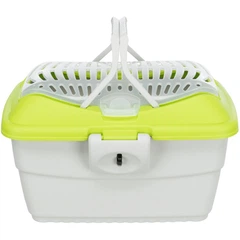Переноска Trixie для гризунів Mini-Capri до 2 кг сіра/зелена пластик 40х22х30 см