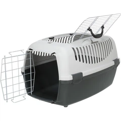 Переноска для котів та собак Trixie Capri 3 Open Top сіра пластик розмір S 40 x 38 x 61 см (MLZ6689)