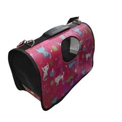 Без бренду Сумка-переноска For Friends для собак White paws 36×22 S Рожевий з котами DG10SSOVA/2