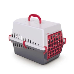 GeorPlast Переноска для домашніх тварин Black Edition 50x33x32 см (Transportino), сірий