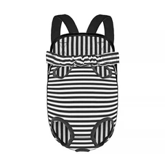 Без бренду Рюкзак-кенгуру для тварин No Brand DT834 Strip Black-White M 12704-84184