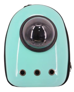Без бренду Рюкзак для перенесення домашніх тварин RIAS CosmoPet CP-11 з ілюмінатором Mint (3_03883)