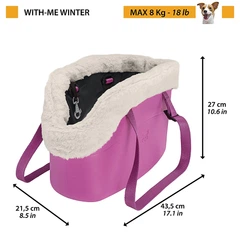 М'яка зимова переноска Ferplast With-Me Winter для маленьких собак, коричнева